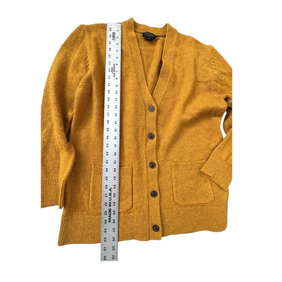 Pendleton Mustard Shetland Wool Boyfriend Cardigan Sweater S NWOT - Picture 2 of 11